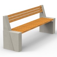 Ławka "WISA" deco z oparciem