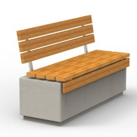 Ławka "RELAX 3.0" deco 150 z oparciem